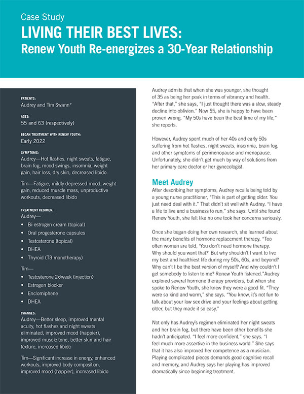 LIVING THEIR BEST LIVES: Renew Youth Re-energizes a 30-Year Relationship