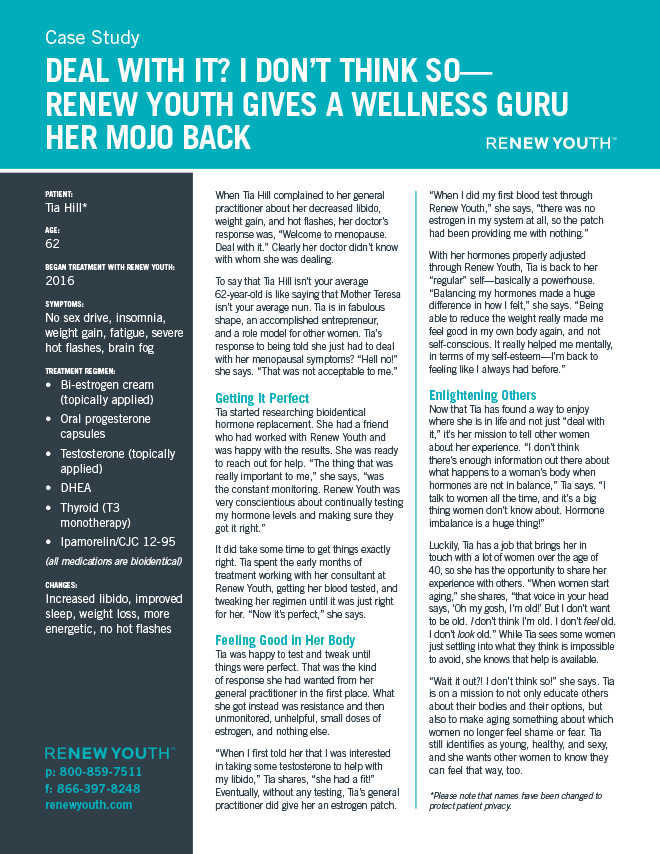 Deal With It? I Don’t Think So. Renew Youth Gives A Wellness Guru Her Mojo Back